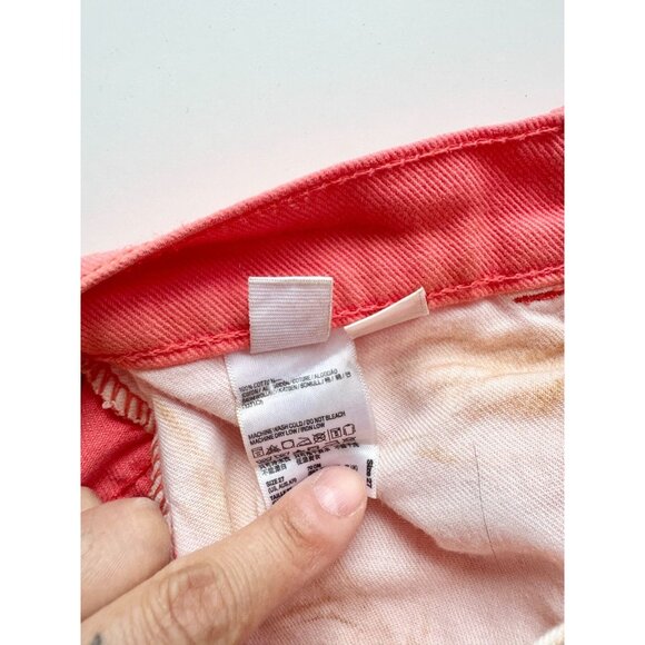 AMERICAN APPAREL JEANS Watermelon Coral High Rise Cut Off Shorts, Size 27 - Picture 9 of 10